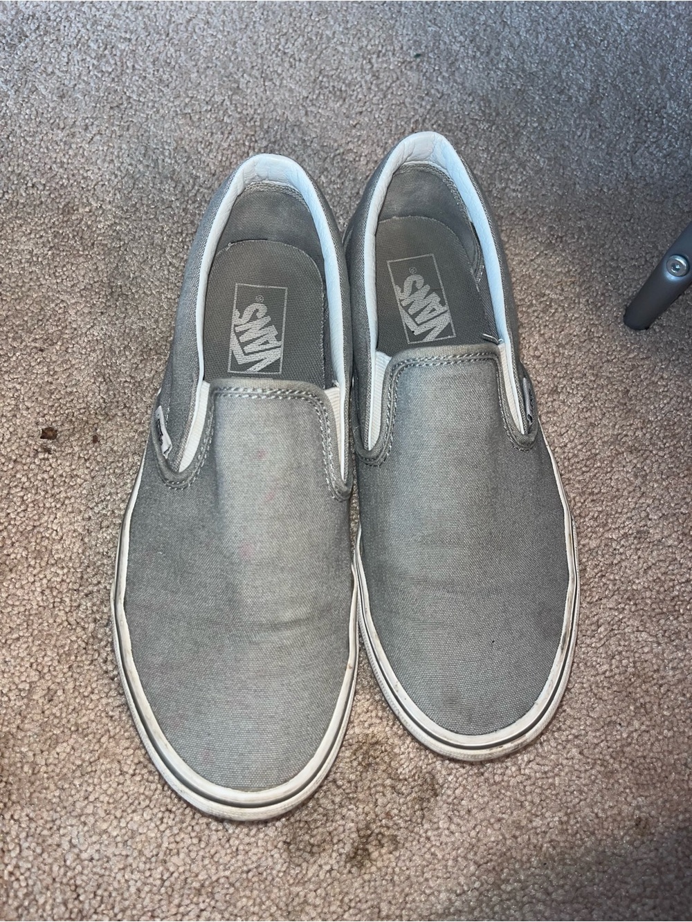 Vans Slip-On Sneakers - Gray Canvas
